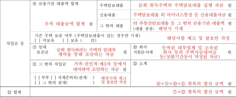 차입금 예시