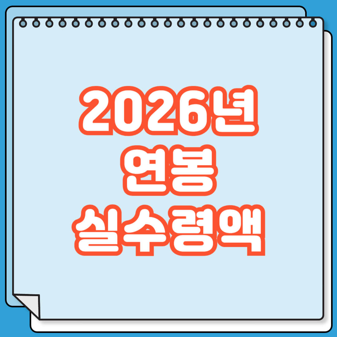 2026년 연봉 별 실수령액