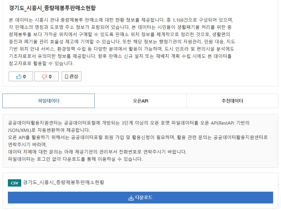 시흥시 종량제봉투 판매소 현황