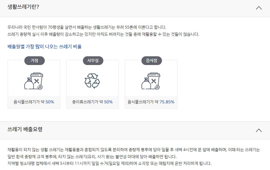 고양시 생활쓰레기 배출 요령