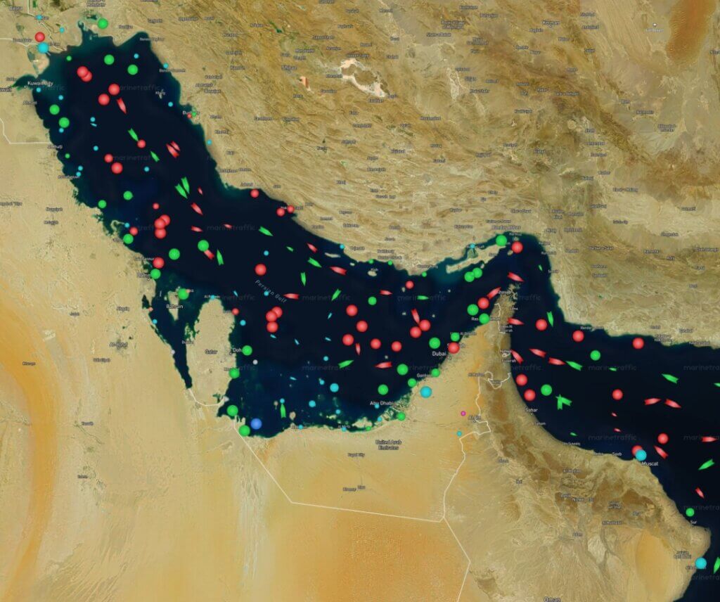 호르무즈 해협 실시간 선박 위치 확인 페이지
